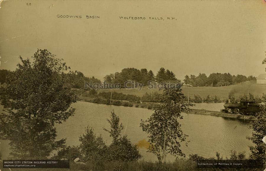 Postcard: Goodwins Basin, Wolfeboro Falls, New Hampshire